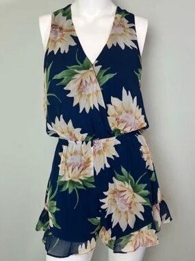 Show Me Your Mumu Navy Floral Romper